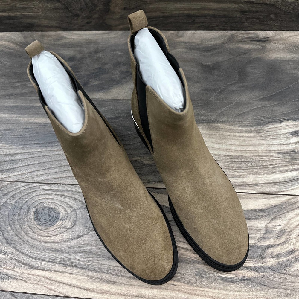 NIB Kenneth Cole Levon 2.0 Welt Chelsea Suede Ankle Boots Bootie Dark Taupe 8.5M - Picture 3 of 11